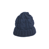 Indigo Cable Knitted Cap - KC1