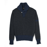 Indigo Shawl Collar Sweater - SS1
